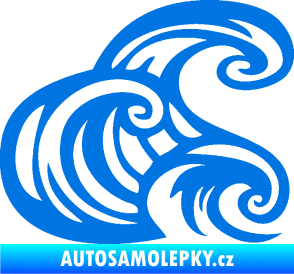 Samolepka Vlny 004 pravá moře modrá oceán