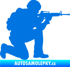 Samolepka Voják 007 pravá modrá oceán