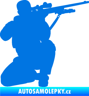 Samolepka Voják 010 pravá sniper modrá oceán