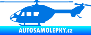 Samolepka Vrtulník 001 levá helikoptéra modrá oceán
