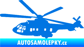 Samolepka Vrtulník 003 levá helikoptéra modrá oceán