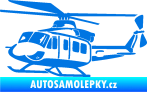 Samolepka Vrtulník 010 levá helikoptéra modrá oceán