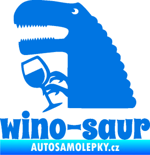 Samolepka Wino - saur 001 levá vínečko modrá oceán