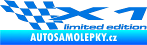 Samolepka X1 limited edition levá modrá oceán