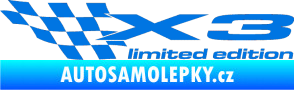 Samolepka X3 limited edition levá modrá oceán