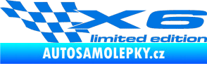 Samolepka X6 limited edition levá modrá oceán