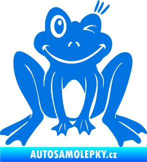 Samolepka Žába 010 pravá mrkající modrá oceán