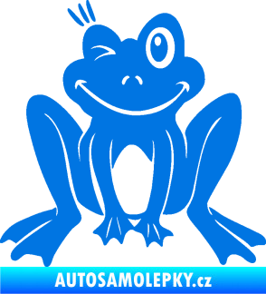 Samolepka Žába 010 levá mrkající modrá oceán