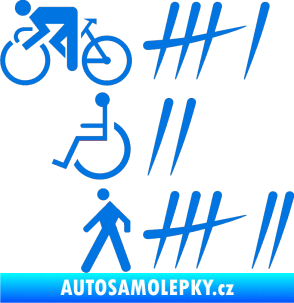 Samolepka Zářezy 001 levá modrá oceán