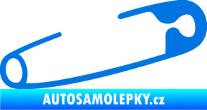 Samolepka Zavírací špendlík 001 pravá  modrá oceán
