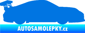 Samolepka Závodní auto 001 pravá modrá oceán