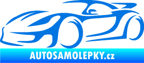Samolepka Závodní auto 002 levá modrá oceán