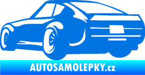 Samolepka Závodní auto 009 levá modrá oceán