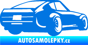 Samolepka Závodní auto 009 pravá modrá oceán