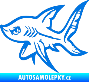 Samolepka Žralok 001 levá modrá oceán