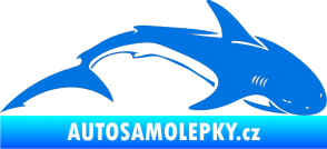 Samolepka Žralok 007 pravá modrá oceán