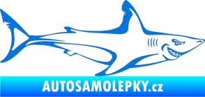 Samolepka Žralok 009 pravá modrá oceán