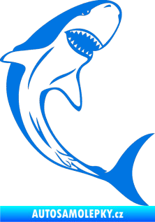 Samolepka Žralok 010 pravá modrá oceán
