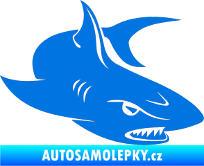 Samolepka Žralok 012 pravá modrá oceán