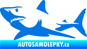 Samolepka Žralok 015 levá modrá oceán
