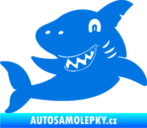 Samolepka Žralok 019 levá modrá oceán