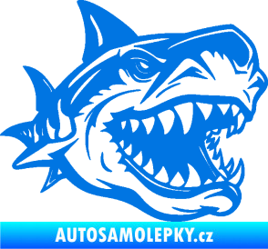 Samolepka Žralok 021 pravá modrá oceán