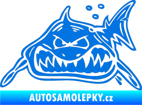 Samolepka Žralok levá modrá oceán
