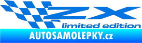 Samolepka ZX limited edition levá modrá oceán