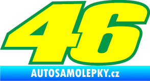 Samolepka 46 Valentino Rossi barevná zelená