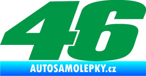 Samolepka 46 Valentino Rossi jednobarevná zelená