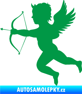 Samolepka Amor 001 levá cupid andílek zelená