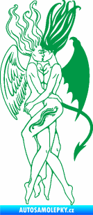 Samolepka Anděl a Démon levá zelená