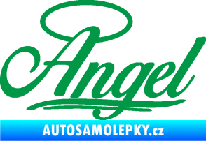 Samolepka Angel nápis zelená