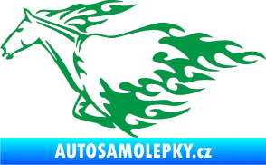 Samolepka Animal flames 003 levá kůň zelená