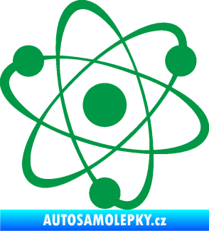 Samolepka Atom  zelená
