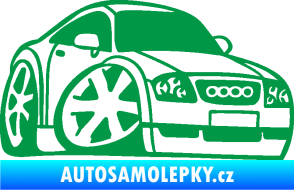 Samolepka Audi TT karikatura pravá zelená
