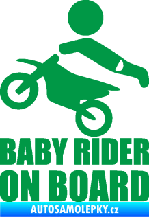 Samolepka Baby rider on board levá zelená