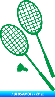 Samolepka Badminton rakety levá zelená