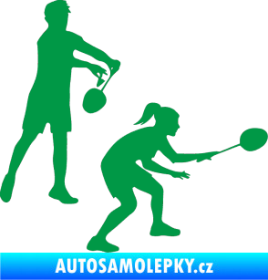 Samolepka Badminton team pravá zelená