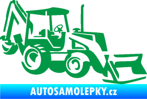 Samolepka Bagr 002 pravá zelená