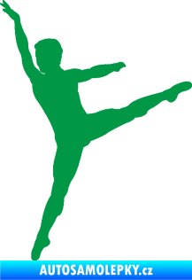Samolepka Balet tanečník 001 levá zelená