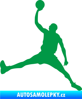 Samolepka Basketbal 016 levá zelená