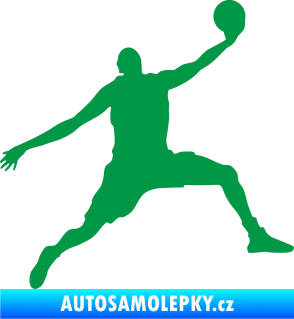 Samolepka Basketbal 002 pravá zelená
