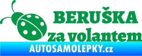 Samolepka Beruška za volantem zelená