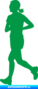 Samolepka Běžkyně 001 levá jogging zelená