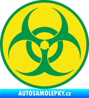 Samolepka Biohazard barevný  zelená