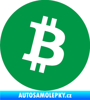 Samolepka Bitcoin 001 zelená