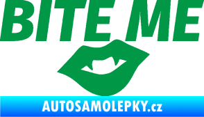 Samolepka Bite me  zelená