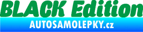 Samolepka Black edition 001 nápis zelená