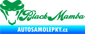 Samolepka Black mamba nápis zelená